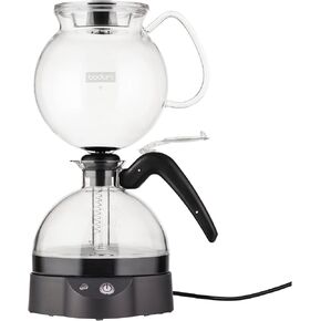 Bodum 34oz ePebo Electric Vacuum Coffee Maker, BPA-Free Tritan Plastic Jug, High-Heat Borosilicate Glass Funnel w/Temperature Control