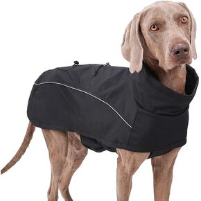 Dog Winter Coat, Adjustable Warm Dog Jacket, Dog Cold Weather Coats, Waterproof Windproof Reflective Snow Pet Clothes with Zipper, for Small Medium Dogs (M)