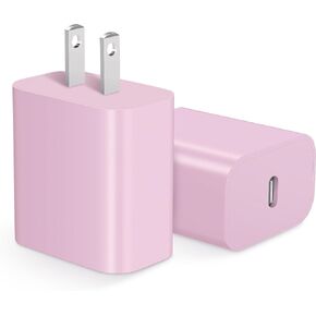 مجموعة شاحن iPhone سريع [عبوة من قطعتين] محول شاحن حائط USB C بقوة 20 وات متوافق مع iPhone 14//14 Pro/14 Pro Max/14 Plus/13/12/11/Xs Max/XR/X/SE، وiPad Pro/Mini وجالكسي وجوجل بيكسل 5/4/3 والمزيد in Kuwait