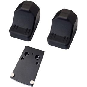 407C/507C HS HoloSun Mount Red Dot Mounting Plate & Scope Optics Cover Fit Glock 17 17L 19 22 23 24 26 27 33 34 35 38 39, Compatible with RMR Footprint