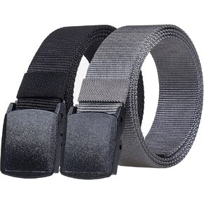 Men Tactical Belt, 1.5 Inch Nylon Military Style Belt Canvas Waist Belts for EDC Molle Equipment