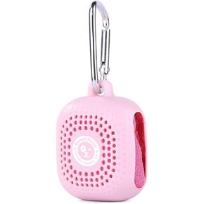 Sweet Paws Portable Dog Paw Towel, Lightweight & Super Absorbent Microfiber, Clips onto Leash, Quick Drying Towel for Dogs Paws with Silicone Case, Dry Dog’s Paws on The Go - Small - Rosy Glow