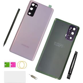 غطاء خلفي S20 FE بديل لباب البطارية الخلفي لهاتف Samsung Galaxy s20 fe G781 6.5 بوصة (سحاب لافندر/أرجواني) in Kuwait