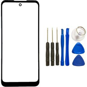 VIESUP for Motorola Moto G Play (2023) 6.5" Front Glass Replacement - Touch Screen Outer Lens Panel for Moto G Play 2023 Front Glass with Tools (No LCD and Touch Digitizer)