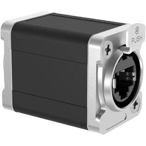 Tactical Ethernet Coupler, Black - Ethernet Cable Connector for Linking Cables CAT5/6 RJ45