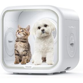 Automatic Pet Dryer Box, Ultra Quiet Fast Pet Hair Drying Box, Smart Temperature Control and 360° Drying, 75L Large Capacity for Cats and Small Dogs