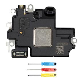 MMOBIEL Earpiece Speaker Compatible with iPhone 15 – Ear Speaker Replacement – Top Speaker, Earspeaker Phone - Ear Piece Speaker Repair – Incl. Screwdrivers