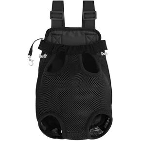 Pet Carrier Backpack - Adjustable Pet Front Cat Dog Carrier Backpack Travel Bag,Legs Out,Easy-Fit for Traveling Hiking Camping for Small Medium Dogs