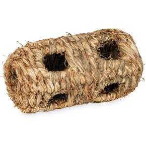 Prevue Hendryx 1092 Nature's Hideaway Grass Tunnel Toy, Small, Black, 7.5 x 3.75 x 3.75
