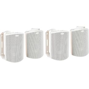 Polk Audio Atrium 4 All-Weather Outdoor Loudspeaker, 75Hz-25kHz, 2 Pairs, White
