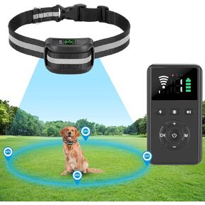 GPS Wireless Dog Fence (Remote Control not Included), Cover up to 761 Acres, Electric Pet Containment System, Waterproof Rechargeable Collar, Beep Vibration Shock Correction