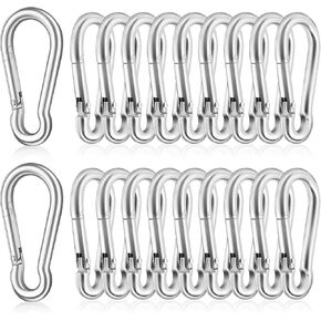 20 Pcs Stainless Steel Small Carabiner Clip Spring-Snap Hook, 1.7 Inch Small Carabiner Keychain, Small Carabiner Clips for Outdoor Camping, Swing, Hammock, Hiking, Fishing,Quick Link