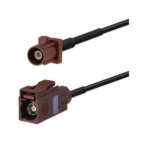 Fakra F Code Brown Pigtail Male to Female RG174 Coaxial Cable Car Antenna Extension Cable 5m
