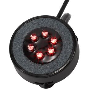 LED Aquarium Air Bubble Light, Underwater Fish Tank Bubblers Stone Disk, 16 Color Fish Tank Light, W/ 6 Lamp Beads, Air Tube and Remote Control, 1Set
