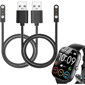 Smart Watch Cable Chargers Compatible with uaue T60 1.91 inches smartwatch, 2 PCs