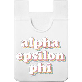 Sorority Shop Alpha Epsilon Phi Koala Pouch - Retro Design Card Holder for Phone Case- Phone Wallet Stick On - Ultra-Thin and Lightweight Phone Case Wallet - Holds Cards and Cash