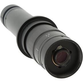 DAUERHAFT Monocular 300X Zoom C Mount Lens Microscope Lens Adapter 1X Eyepiece Lens Adjustable Magnification 0.7X to 4.5X Aluminum Alloy for Industry Microscope Camera