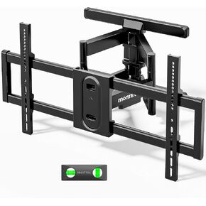 monTEK Full Motion TV Wall Mount for 43–100 Inch TVs, Pre-Assembled TV Mount with Tool-Free Tilt, Swivel, Extension, Max VESA 800 x 400mm and 132 lbs, 16″/18″ Wood Studs