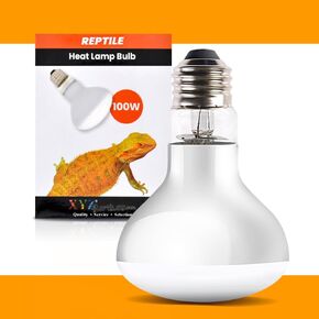 Reptile Heat Lamp – 100W Heat Lamp Bulb for Reptiles, Reptile Basking Heat Lamp Bulbs, UVA Daylight Basking Light for Reptiles, Bearded Dragon, Tortoise, Lizard
