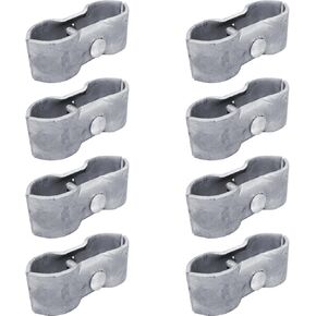 Chain Link Fence Panel Clamps ~ Kennel Clamps: (8 Set) for 1-3/8" Chain Link Fence Pipe Panel Frames. for Dog kennels/Dog Runs, or Temporary Chain Link Fence. Saddle Clamps.