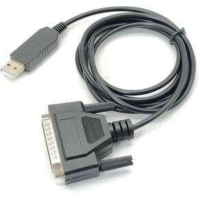 USB 2.0 Male to DB25 Male RS232 Serial Data Cable Parallel Printer Cable 2 Meter