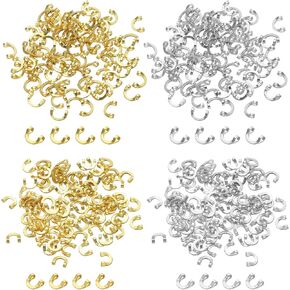 PATIKIL Fishing Spinner Clevis 6mm/0.24", 400Pcs Easy Spin U-Shaped Brass Links for Lure Fishing Spoon Spinnerbait Inline Parts Accessory, 2 Colors