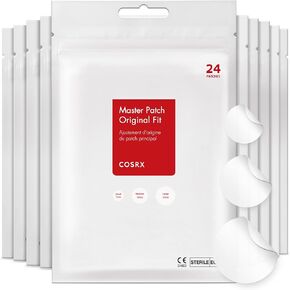 COSRX Acne Pimple Patch Absorbing Hydrocolloid Original 3 Size Patches for Blemishes and Zits Cover, Spot Stickers for Face and Body, Not Tested on Animals, No Toxic Ingredients (240 Count (Pack of 10))