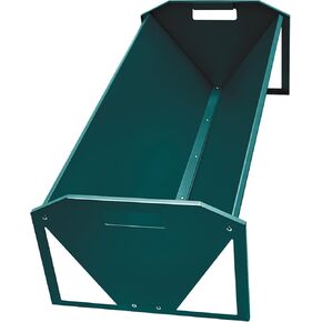 Portable 45" Long Galvanized Steel Livestock Feeding Trough, Heavy Duty Livestock Feeder 22 Gallon Capacity, Galvanized Steel Sheep Trough for Horse, Cattle, Cow, Pig, Alpaca