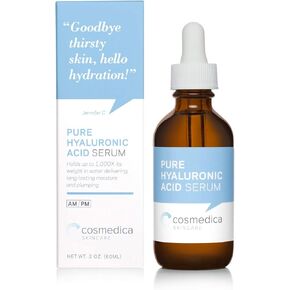 Hyaluronic Acid Serum for Skin 100% Pure Anti Aging Serum Intense Hydration Moisture Non greasy Paraben free, Wrinkle Reducing and Brightening Serum (Pro Formula) 2oz