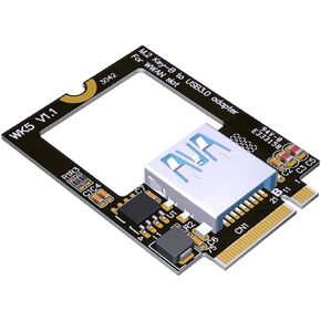 JMT Wire·Less Network Card M.2 B Key to Wi·Fi Converter USB 3.0 SSD NGFF 3042 Card 4G Slot for WWAN Slot