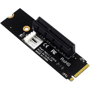 NGFF M.2 M-Key to PCIe X4 Expansion Card Adapter, Transform M.2 Interface into a PCI-E Slot, Easy Installation for Desktop Computers