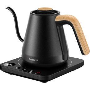 Electric Gooseneck Kettle with Variable Temperature Control, Pour Over Kettle for Coffee and Tea, Electric Kettle 1200 Watt, 0.8L (Black)