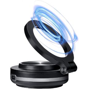 Rotatable Car Suction Phone Mount, 360° Rotating Magnetic Phone Holder, Electric Vacuum Magnetic Car Phone Mount, Universal Smart Holder for Car/Gym/Mirror/Smooth Surface (Black)