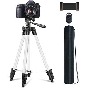 Smartphone Tripod TripodCamera Tripod for iPhone, 5-Stage Telescopic with Remote Control 360°Rotatable Maximum Length 134cm 2024 Portable and Convenient Android/Android Tripod.