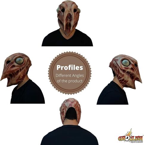 Ghoulish Productions Big Charlie Mask, Creepy Dog Latex Mask. Biege Skin With Black Eyes Dog Mask. Dog Mask Adult. Creepypastas Line. Adult Mask One size latex mask in Saudi Arabia