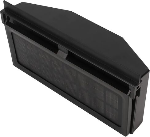 Solar Powered Car Ventilator, ABS 1.5W 1600mA Wear Resistant Save Energy Car Exhaust Fan for Vehicle (Black) in Saudi Arabia