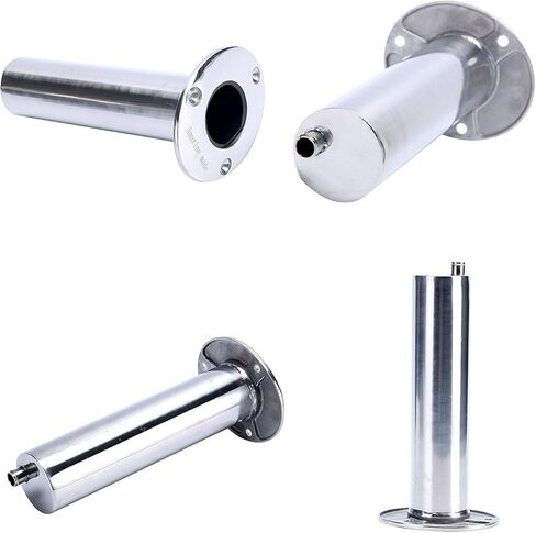 Amarine Made 4-Pack Heavy 316 Duty Stainless Steel Rod Holders with Drain, Flush Mount Fishing Rod Pole Holders, 30 Degree, 15degree, 90 Degree (90 Degree) in Saudi Arabia