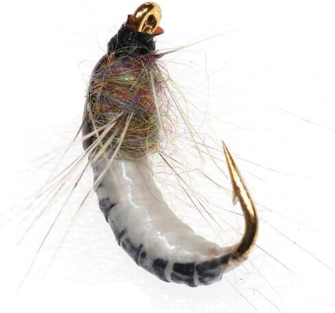 6Pcs Brown Realistic Nymph Scud Fly for Trout Fishing, Soft Plastic Lures Hunting and Fishing,Artificial Insect Bait Lure Fishing Tackle Fishing,Lures, Baits and Attractants in Saudi Arabia