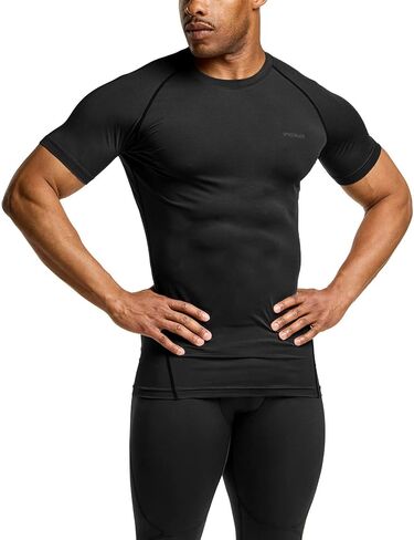 TSLA 1 or 3 Pack Men's UPF 50+ Quick Dry Short Sleeve Compression Shirts, Athletic Workout Shirt, Water Sports Rash Guard in Kuwait