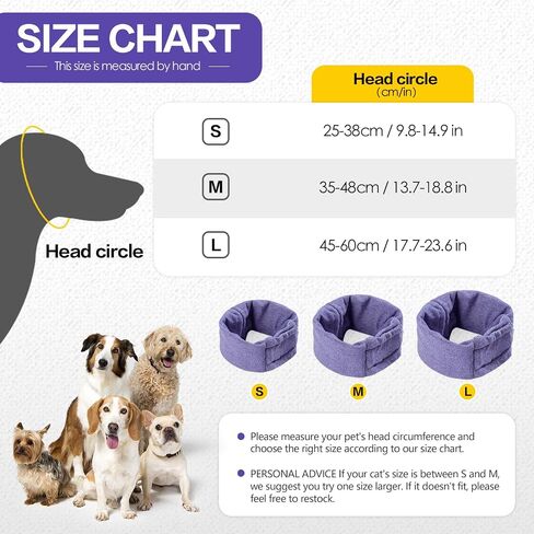 Cat Hematoma Ear Wrap,Cat No Flap Ear Wrap for Anxiety Relief – Noise Canceling for Fireworks, Thunderstorms Purple S in Saudi Arabia