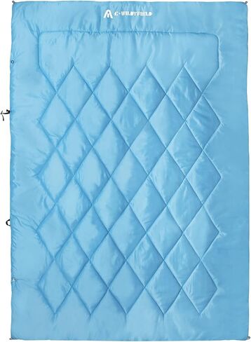 Camping Quilt（ 78''X 54''） Travel Blanket Picnic Blanket Outdoor Waterproof Blanket Ultralight Outdoor Blanket for Stadium, Backpacking, Camping, Travel, and Hiking-Blue in Saudi Arabia
