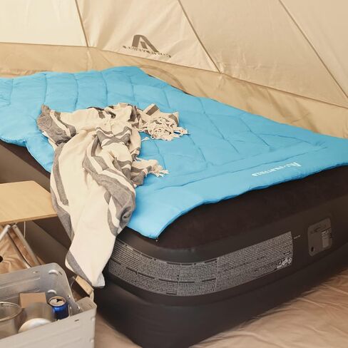 Camping Quilt（ 78''X 54''） Travel Blanket Picnic Blanket Outdoor Waterproof Blanket Ultralight Outdoor Blanket for Stadium, Backpacking, Camping, Travel, and Hiking-Blue in Saudi Arabia
