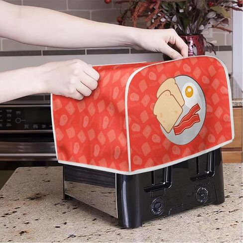 Toast Breakfast Toaster Cover Bread Toaster Oven Cloth Cover with Top Handle Water Proof Pink Kitchen Broiler Organizer Bag Dust & Fingerprint Protection in Kuwait