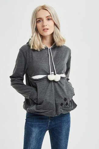 Cat Hoodie Pouch Kitten Puppy Carrier Hood Sweatshirt Pet Pocket Holder Top in Saudi Arabia
