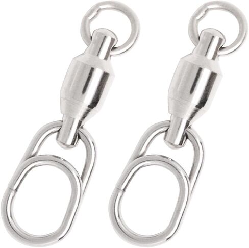 Fishing Swivels, Rolling Ball Fishing Snap Swivels, Stainless Steel Coastlock Snap Silver Nickel Coating, Saltwater Barrel Swivel Fishing Tackle in Kuwait