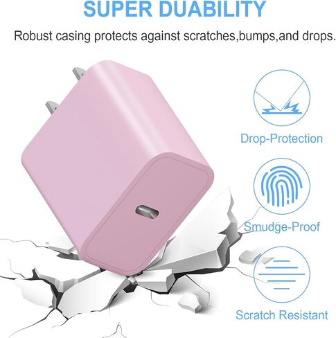 iPhone Fast Charger Block [2 Pack] 20W USB C Wall Charger PD Adapter Compatible with iPhone 14//14 Pro/14 Pro Max/14 Plus/13/12/11/Xs Max/XR/X/SE, iPad Pro/Mini, Galaxy, Google Pixel 5/4/3 and More in Saudi Arabia
