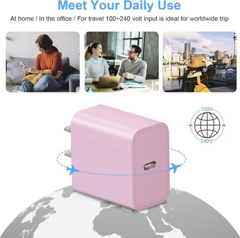 iPhone Fast Charger Block [2 Pack] 20W USB C Wall Charger PD Adapter Compatible with iPhone 14//14 Pro/14 Pro Max/14 Plus/13/12/11/Xs Max/XR/X/SE, iPad Pro/Mini, Galaxy, Google Pixel 5/4/3 and More in Saudi Arabia