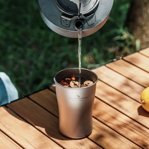 Boundless Voyage Titanium Beer Cups Ultralight Coffee Tea Juicy Mugs for Outdoor Camping Picnic 240ml 380ml 600ml (600ml) in Saudi Arabia