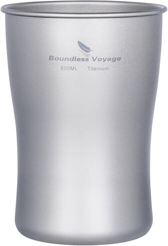 Boundless Voyage Titanium Beer Cups Ultralight Coffee Tea Juicy Mugs for Outdoor Camping Picnic 240ml 380ml 600ml (600ml) in Saudi Arabia