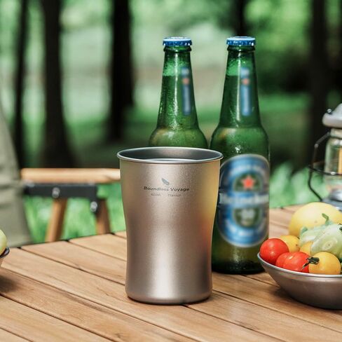 Boundless Voyage Titanium Beer Cups Ultralight Coffee Tea Juicy Mugs for Outdoor Camping Picnic 240ml 380ml 600ml (600ml) in Saudi Arabia